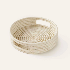 Small Woven Tray Raffia