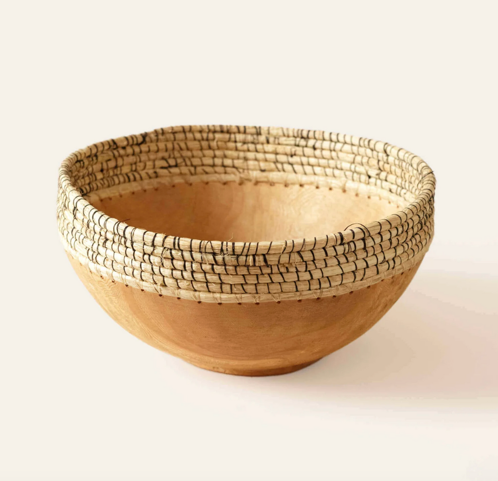 Copabu Wood + Raffia Medium Bowl