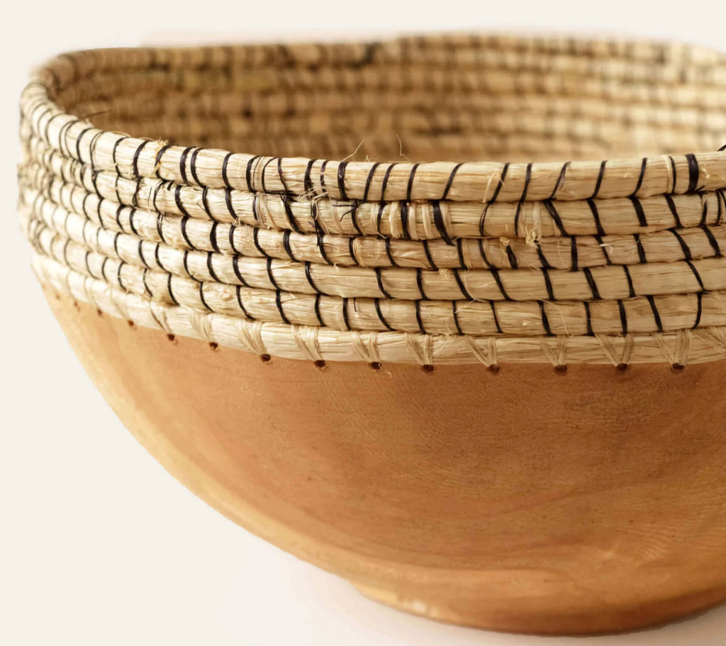 Copabu Wood + Raffia Medium Bowl